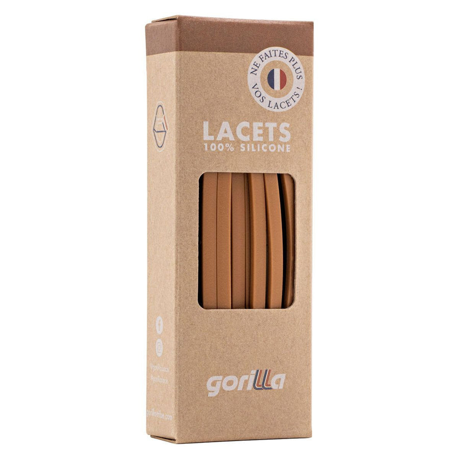 Gorilla cordones finos Caramelo