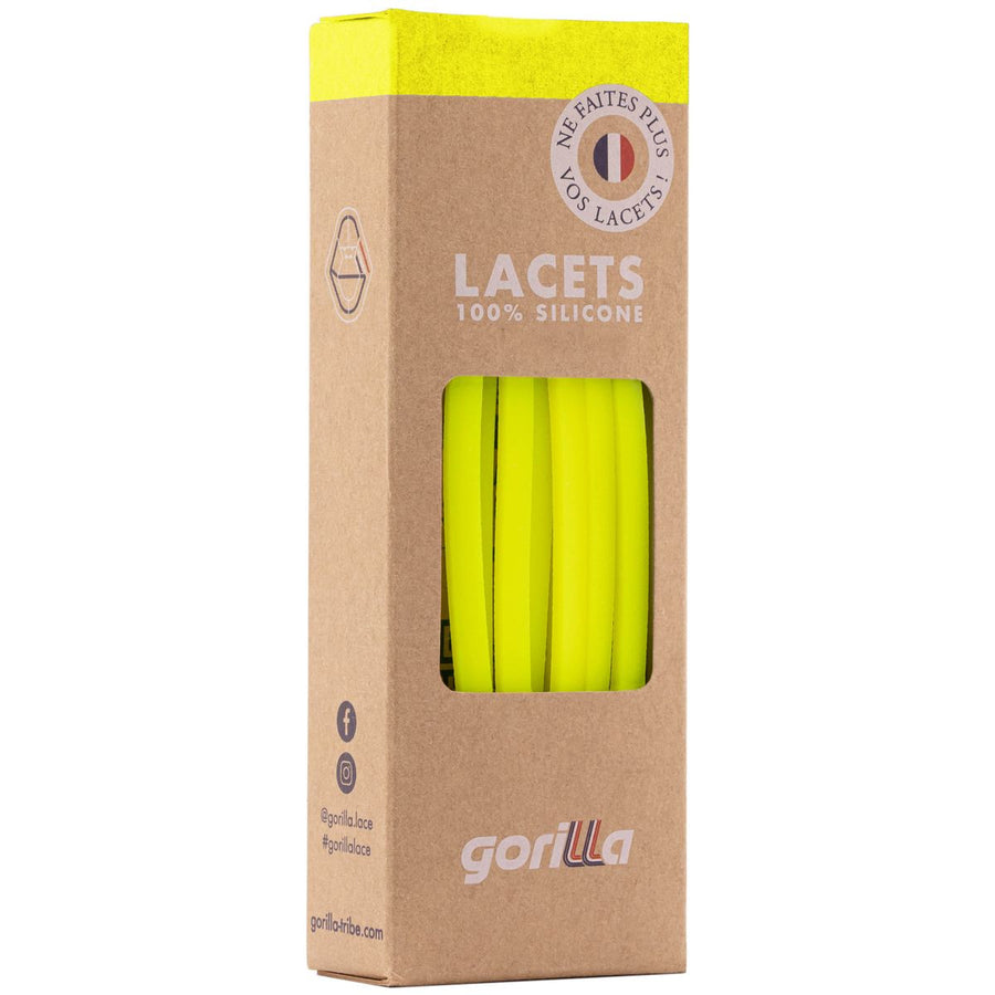 Gorilla Cordones Finos Amarillo Néon