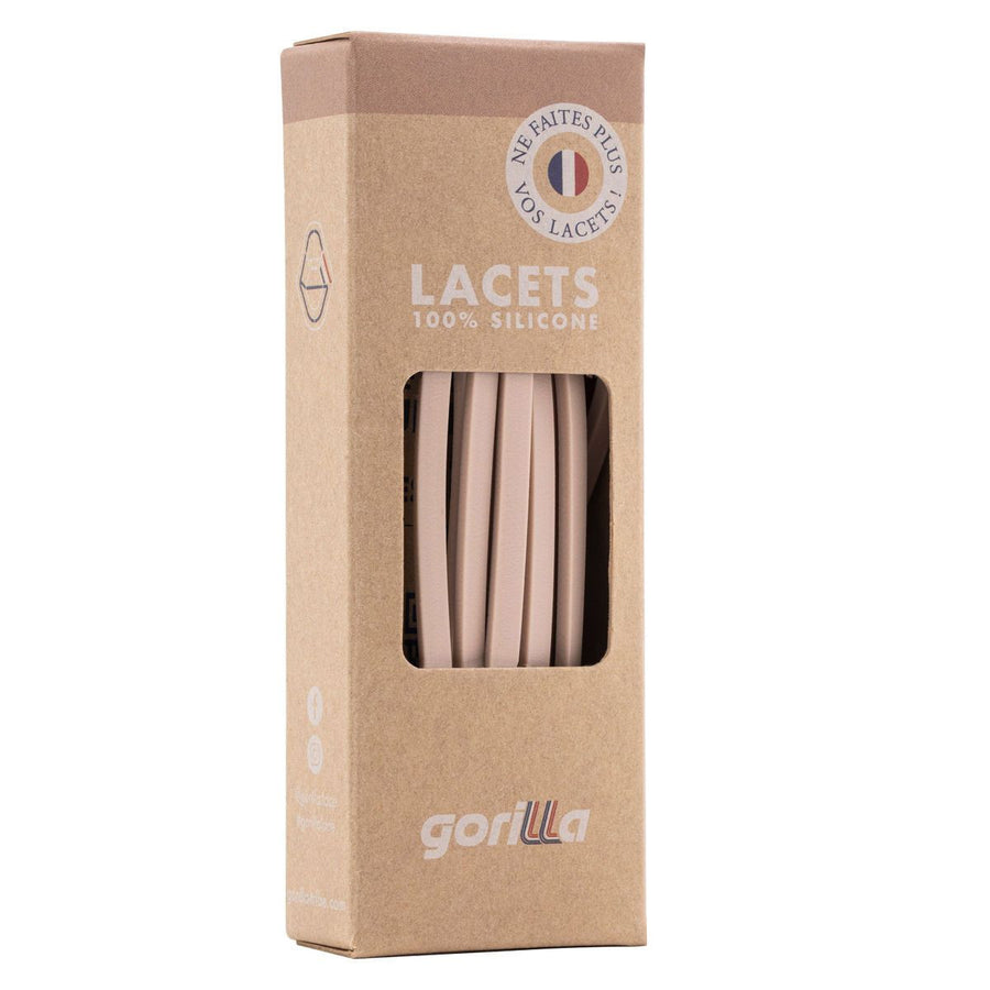 Gorilla Cordones Finos Rosa Polvo