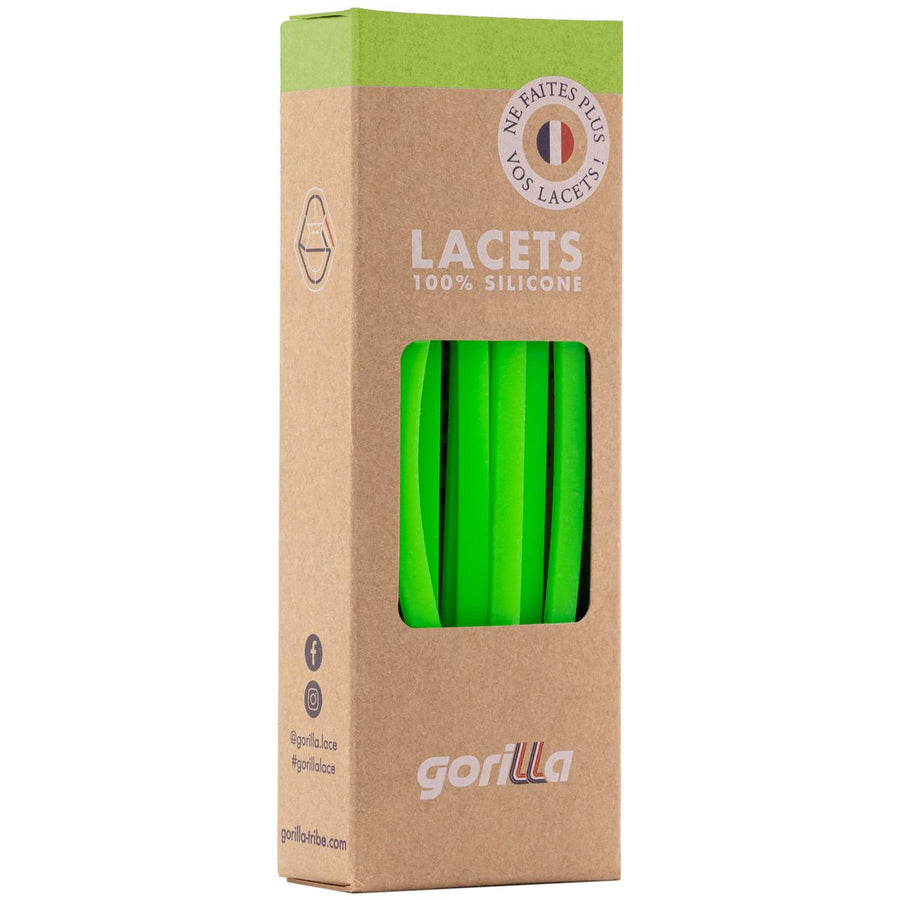 Gorilla Cordones Finos Verde neón
