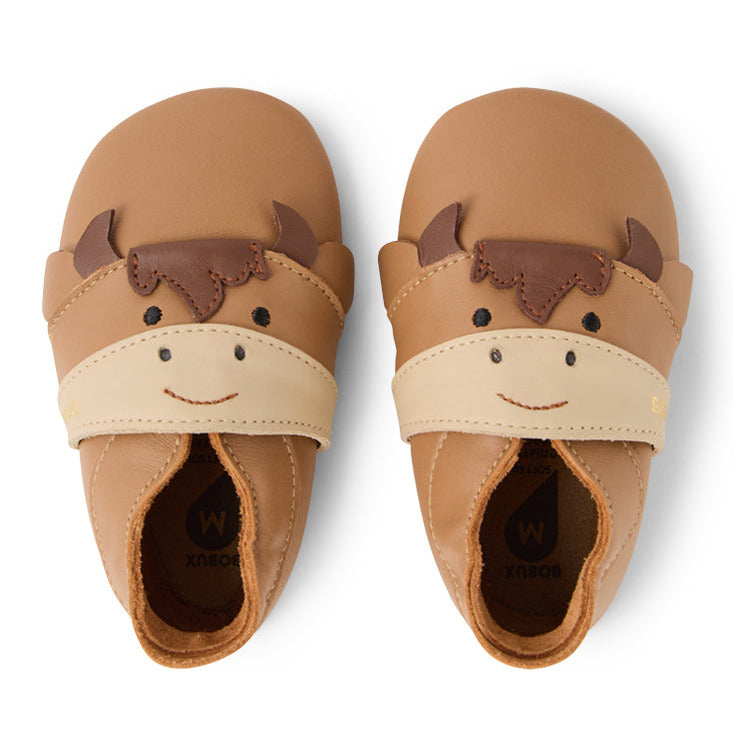 Bobux Pantuflas Mooley Cow Caramel