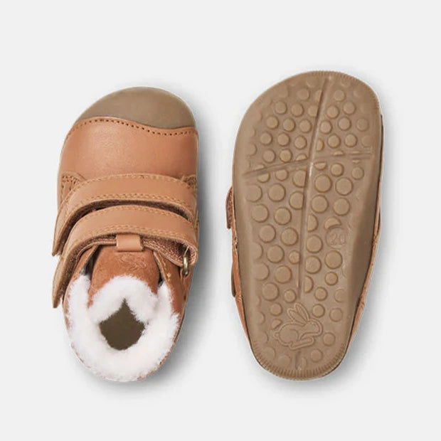 Bundgaard Petit Strap Forro Barefoot Cognac