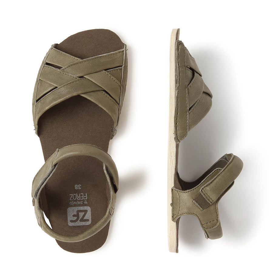 Zapato Feroz Adulto Gandia Kaki Piel