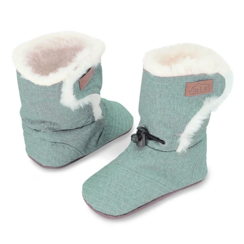 Jan and Jul Stay-Put Winter Booties Dusty Mint