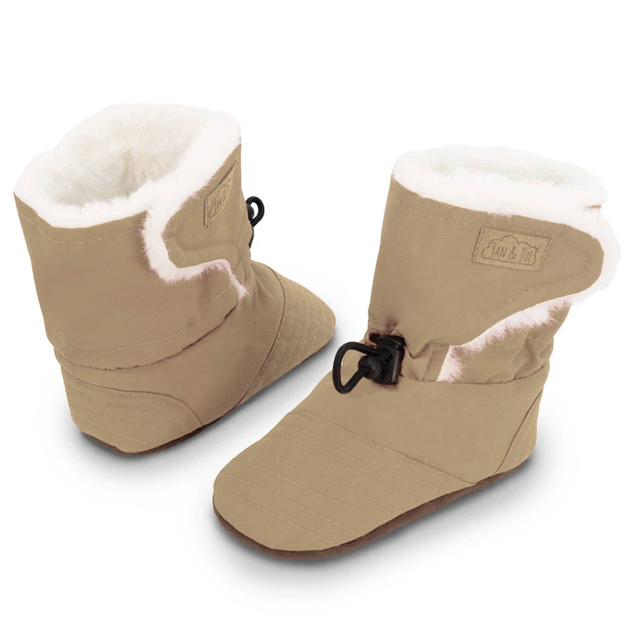 Jan and Jul Stay-Put Winter Booties Soft Brown
