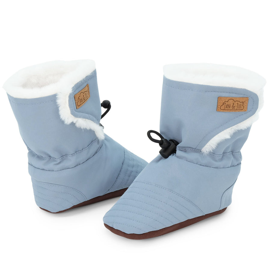 Jan and Jul Stay-Put Winter Booties Dusty Blue