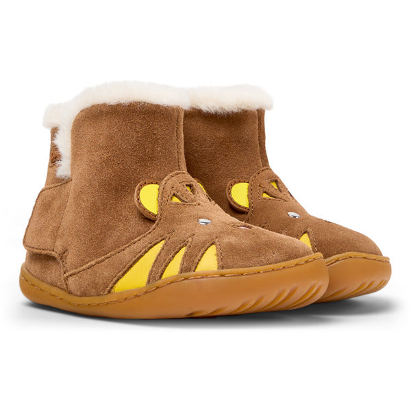 Camper FW Peu Botines Forro Marrón Amarillo