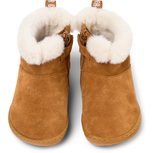 Camper FW Peu Botines Forro Zip Marrón