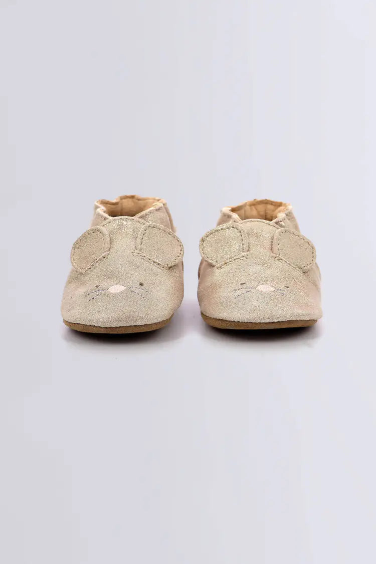Robeez Chaussons Mouse Or Rose