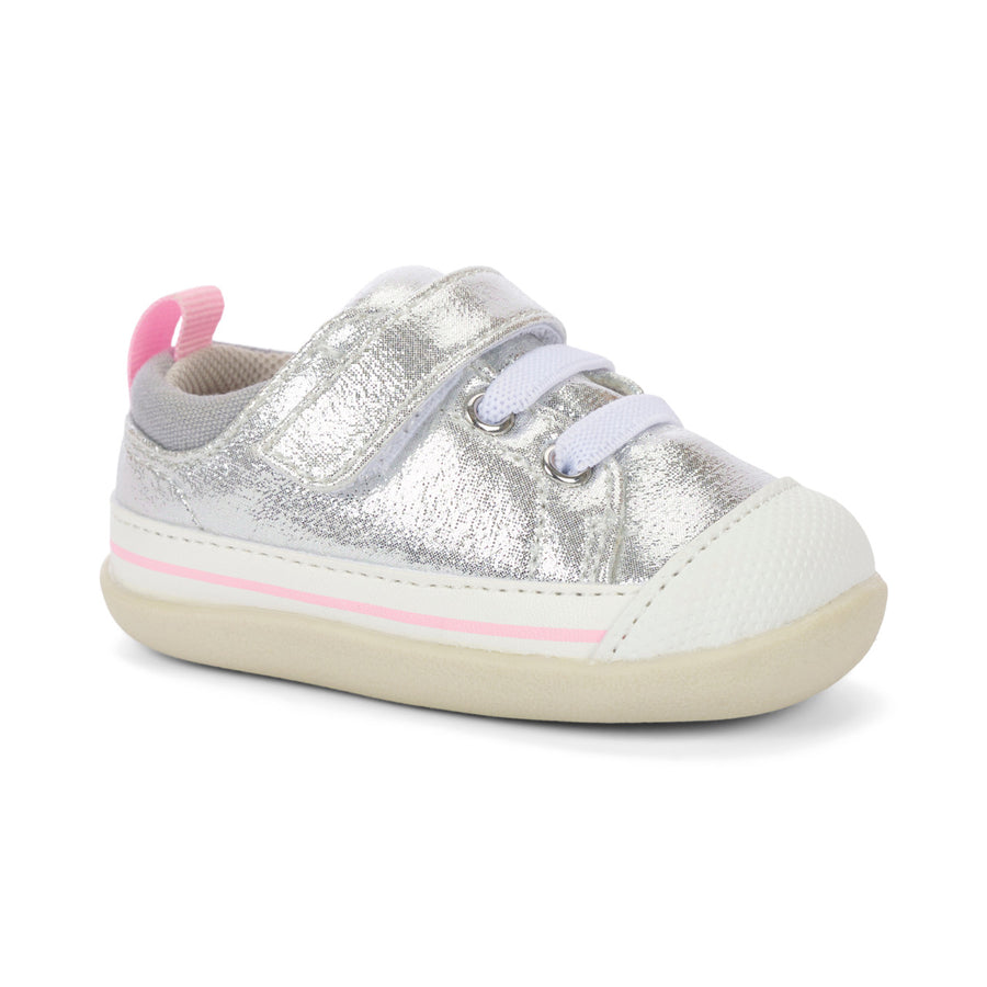 See Kai Run First Walker Stevie II Silver Shimmer