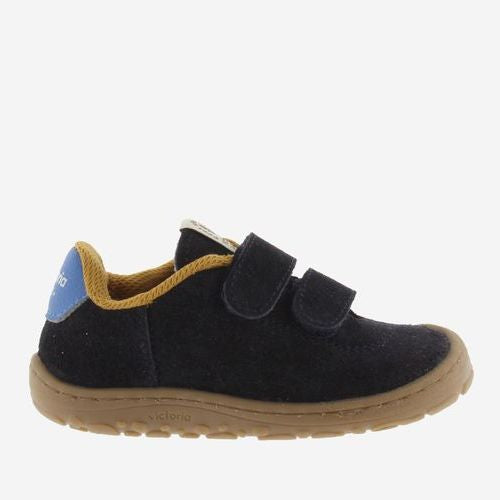 Victoria Barefoot Bosco Velcros Suède Marino