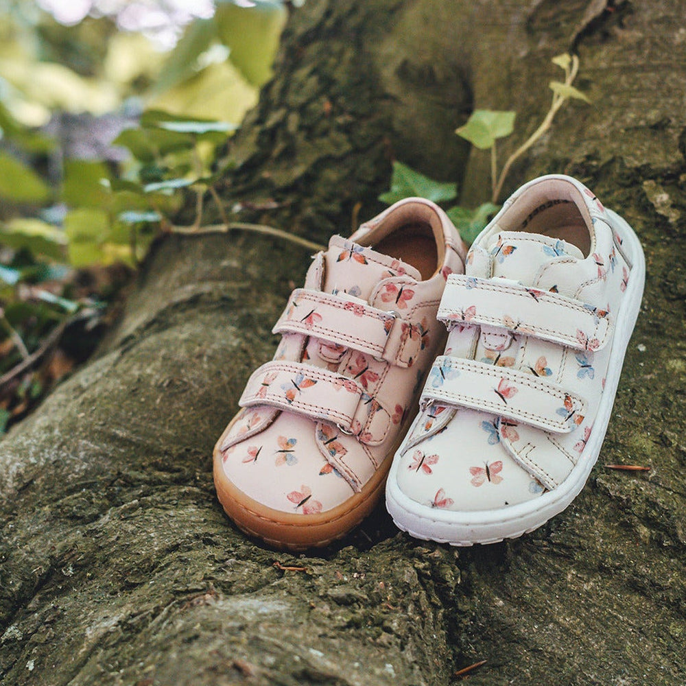 Froddo Barefoot Cuir Velcros III White Butterfly
