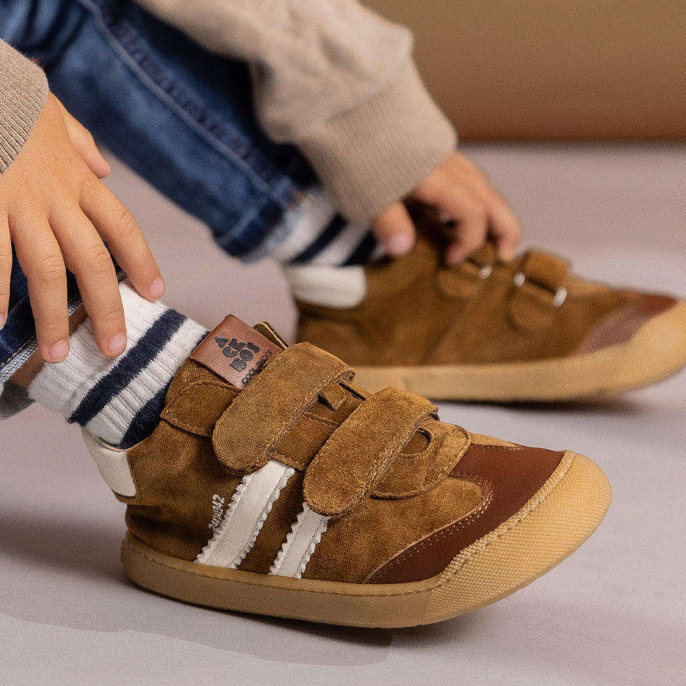Acebos Barefoot Stripes Velcros Cuero