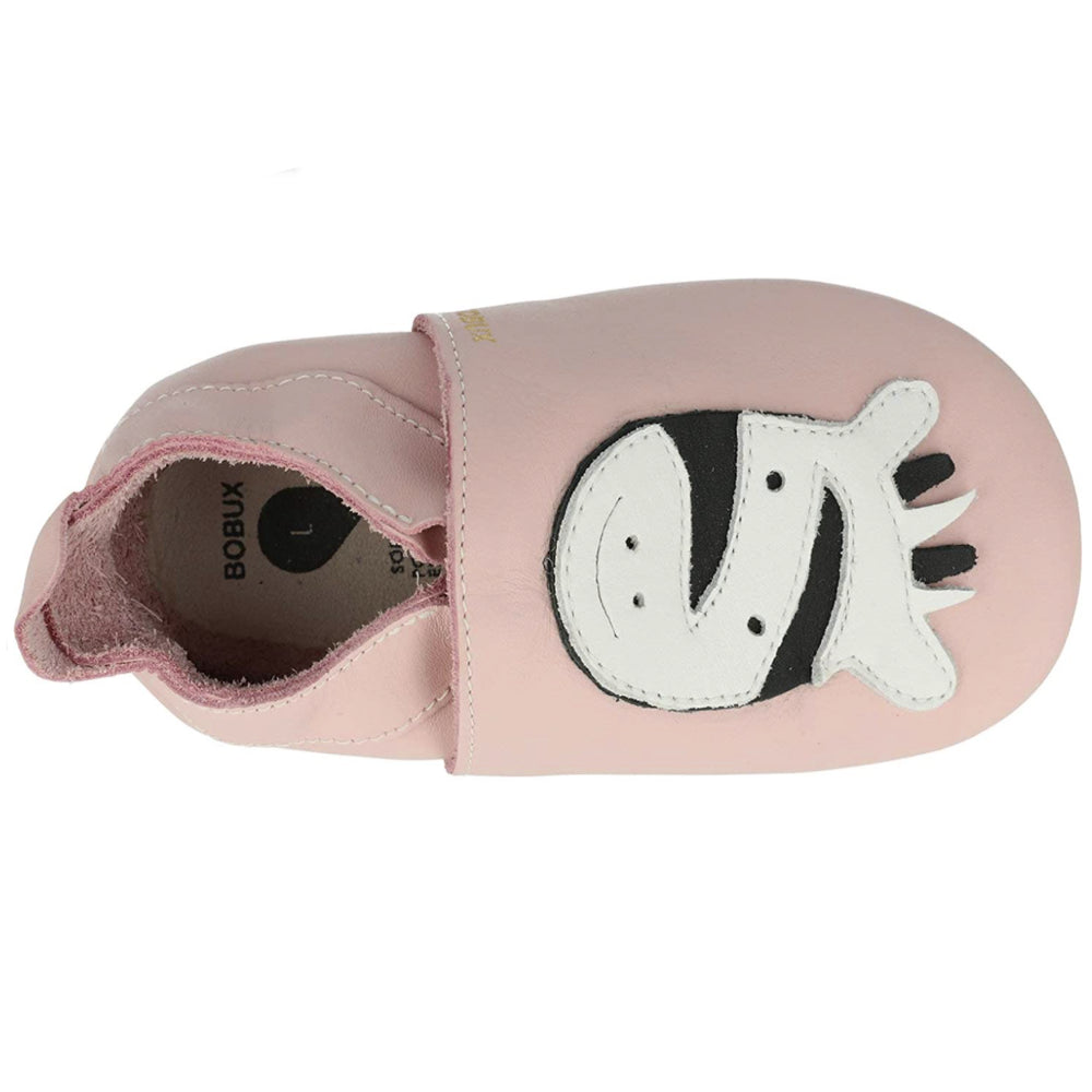 Bobux Chaussons Zèbre Rose
