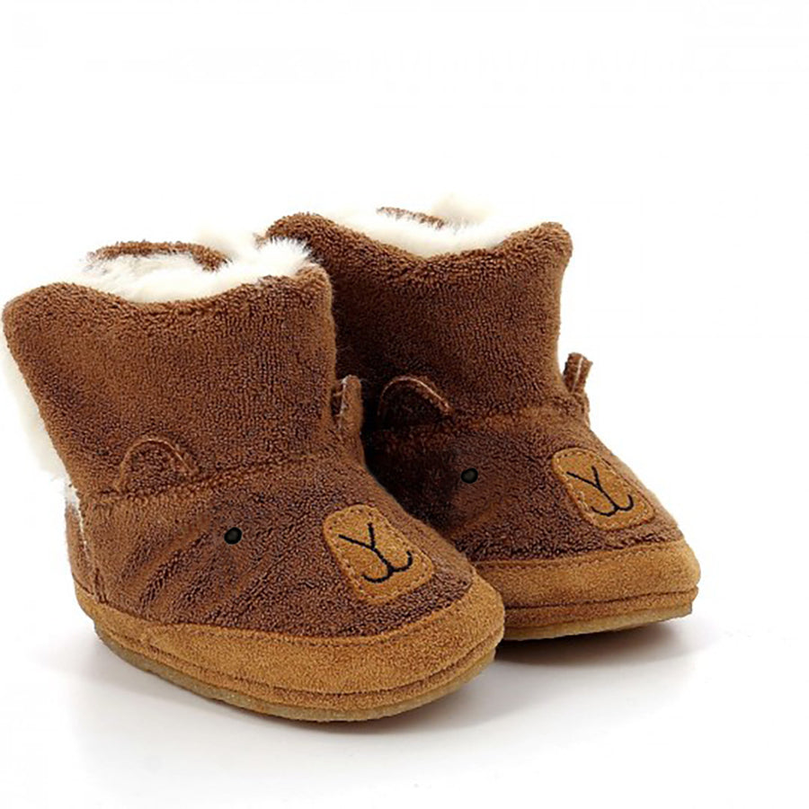 Robeez Chaussons Crêpe Rob Fur Marron