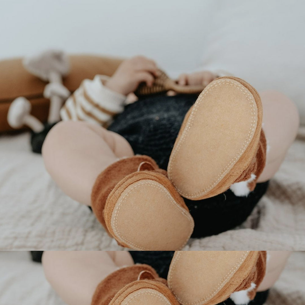 Robeez Chaussons Crêpe Rob Fur Beige