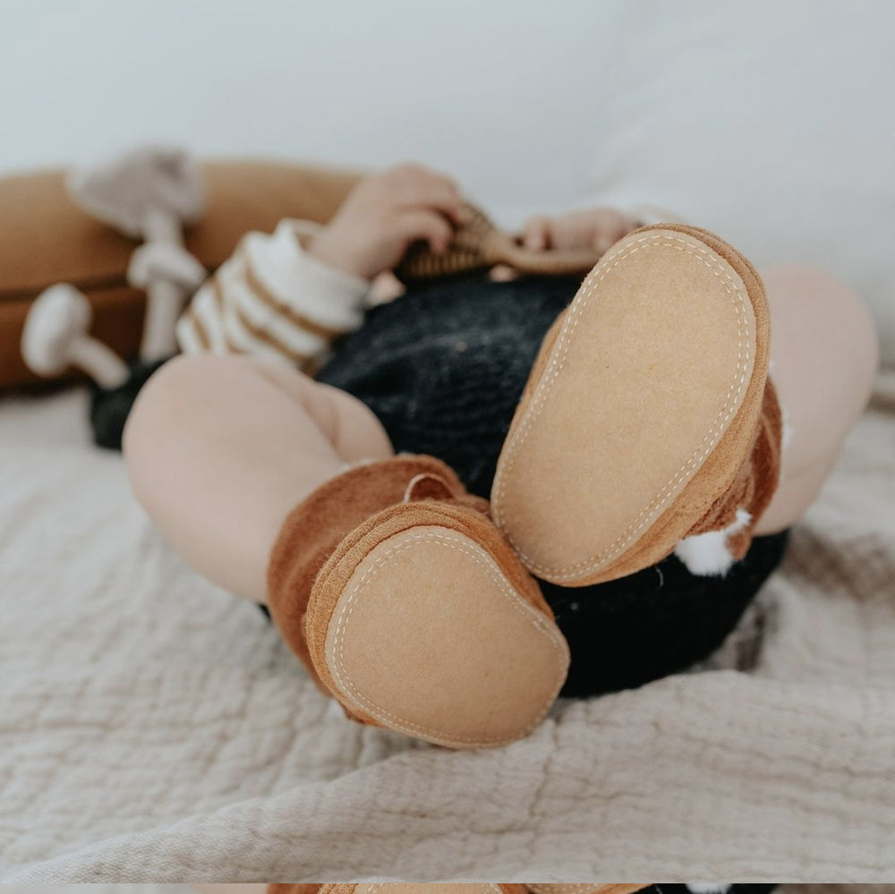 Robeez Chaussons Crêpe Rob Fur Marron