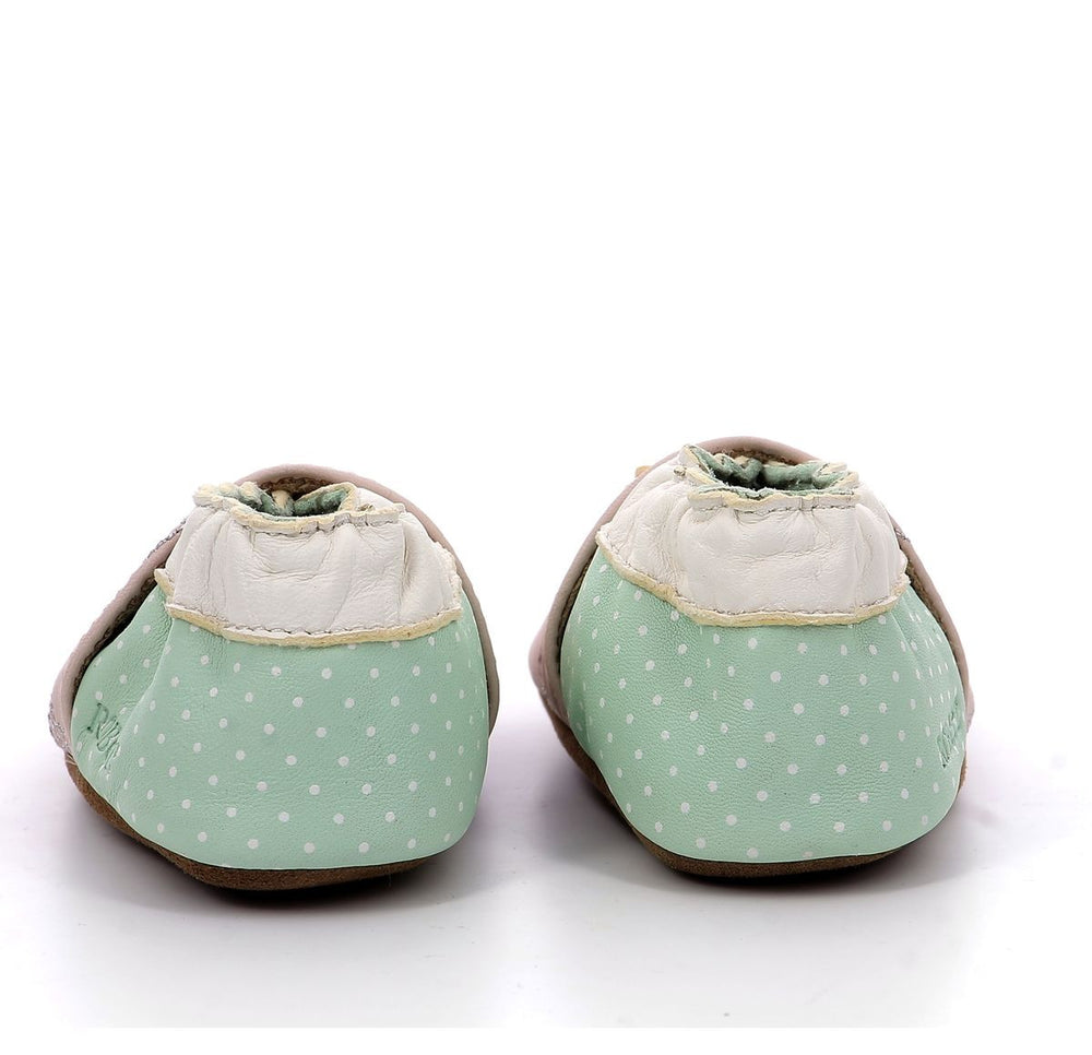 Pantuflas Robeez Fruit Party rosa claro verde claro