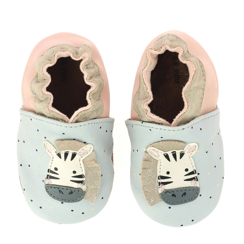 Robeez Primeros pasos Cute Zebra Gris Rosa