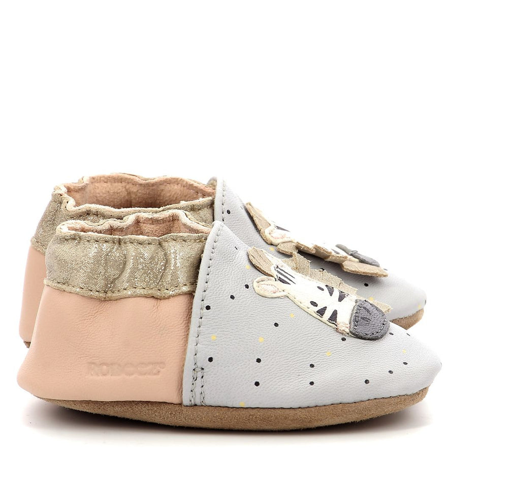 Robeez Primeros pasos Cute Zebra Gris Rosa