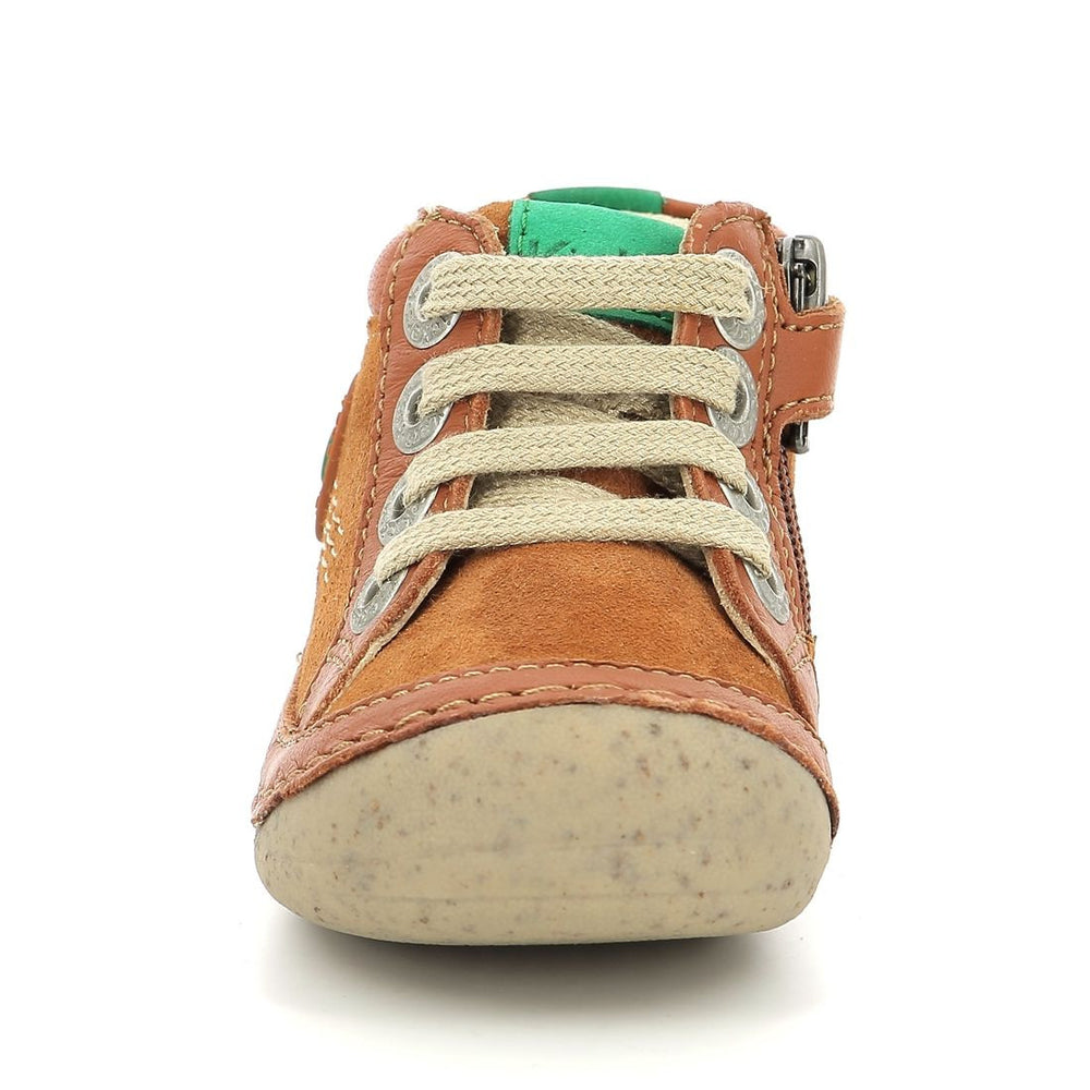 Kickers Sonistreet – Bottillons Garçons En Cuir Souple, Confortables Et Résistants Pour Premiers Pas Et Aventures Quotidiennes