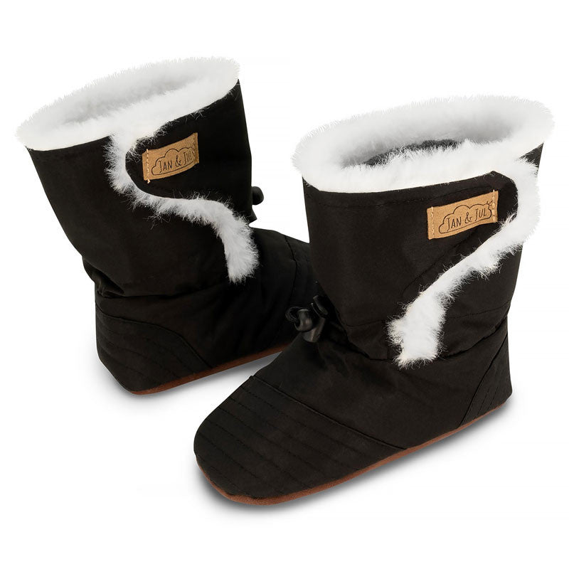 Jan and Jul Stay-Put Winter Booties Black