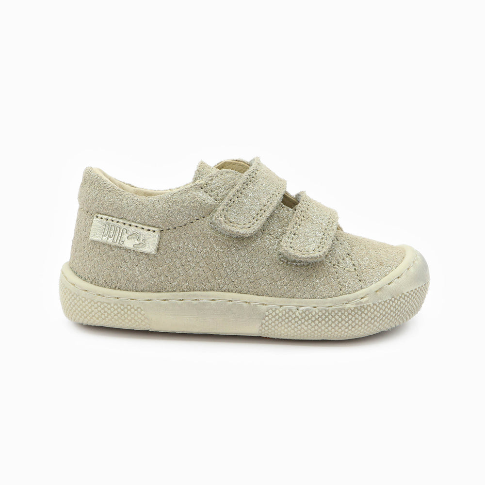 Naturino Barefoot Orec Low Velcros Lizard Met Platinum