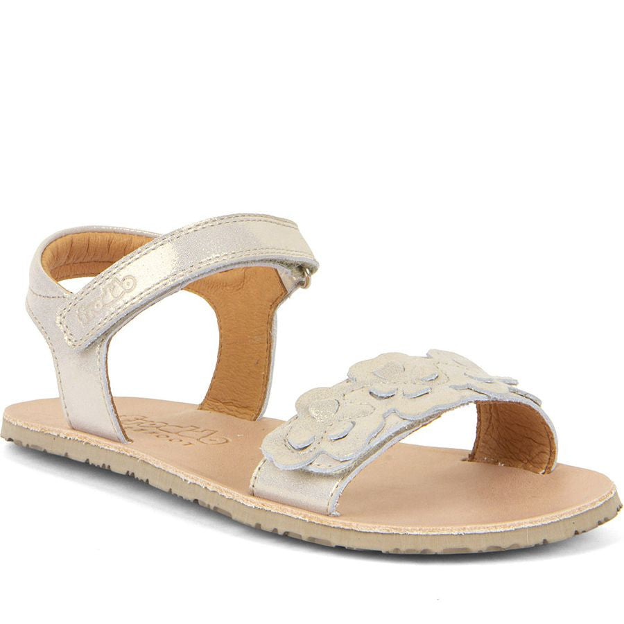 Froddo Barefoot Sandalias Flexy Flowers Platino Brillante