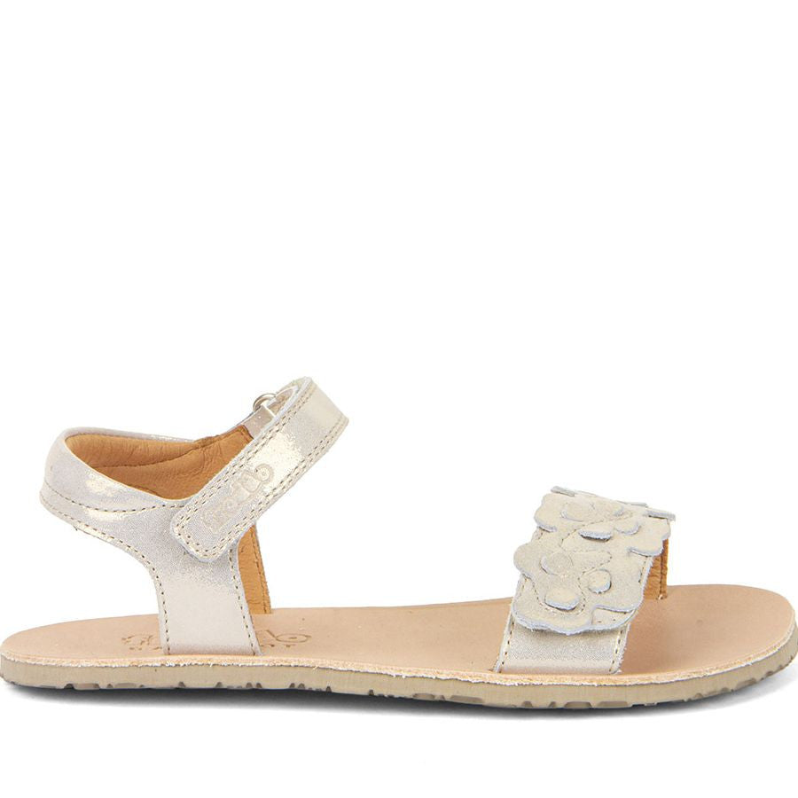 Froddo Barefoot Sandalias Flexy Flowers Platino Brillante