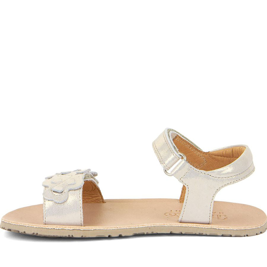 Froddo Barefoot Sandalias Flexy Flowers Platino Brillante