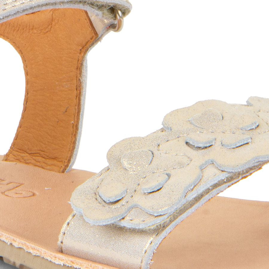 Froddo Barefoot Sandalias Flexy Flowers Platino Brillante