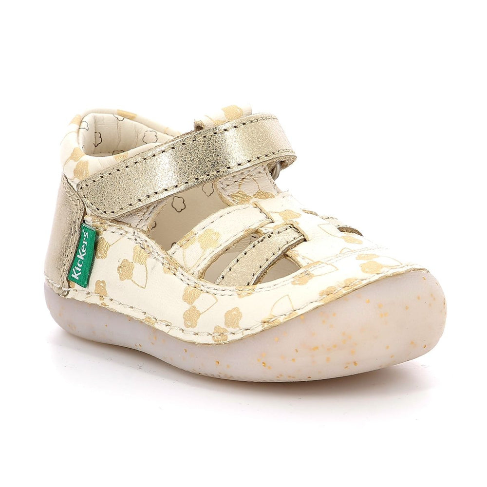 Kickers Sushy Flores Oro Blanco