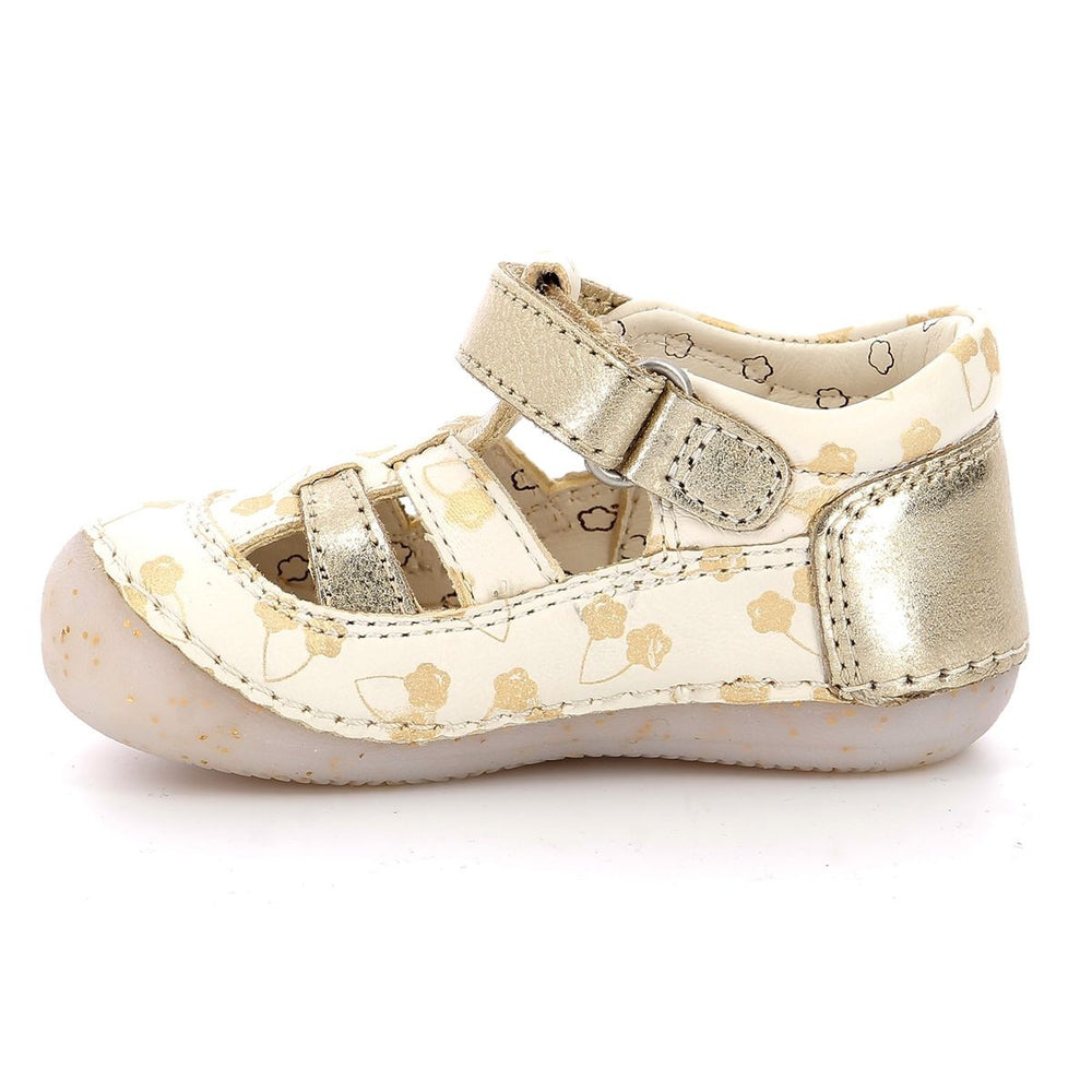 Kickers Sushy Flores Oro Blanco