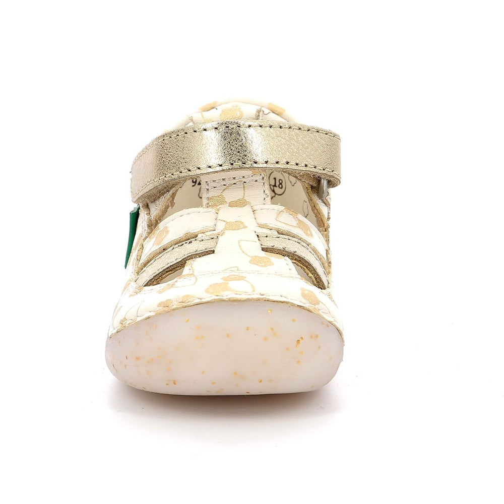 Kickers Sushy Flores Oro Blanco