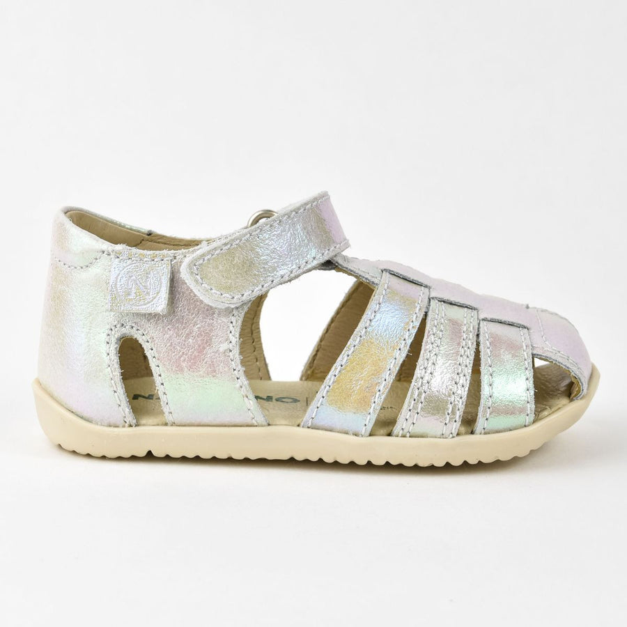 Sandalias Naturino Squisti Blanco Plateado