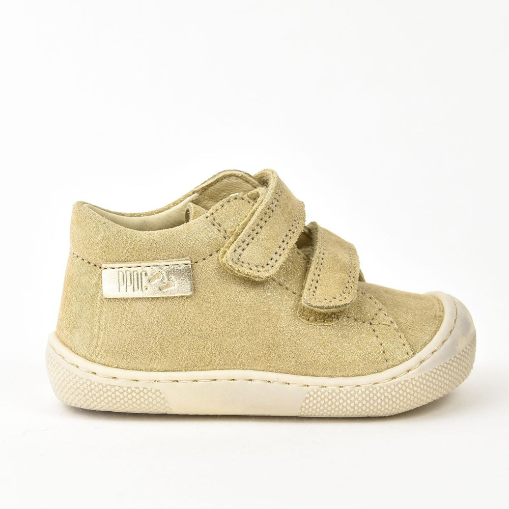 Naturino Barefoot Amur Velcros Suede Glitter Platinium