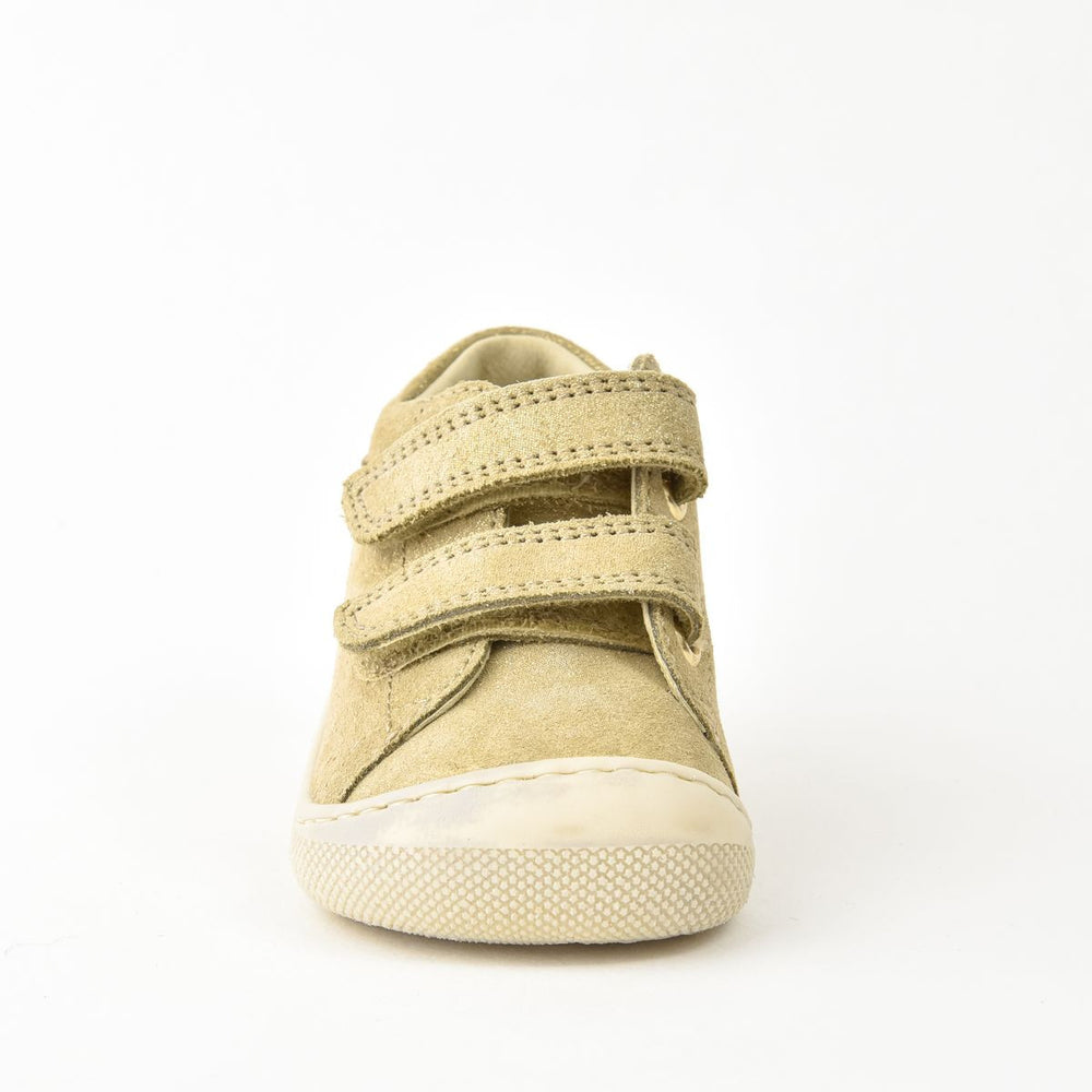 Naturino Barefoot Amur Velcros Suede Glitter Platinium