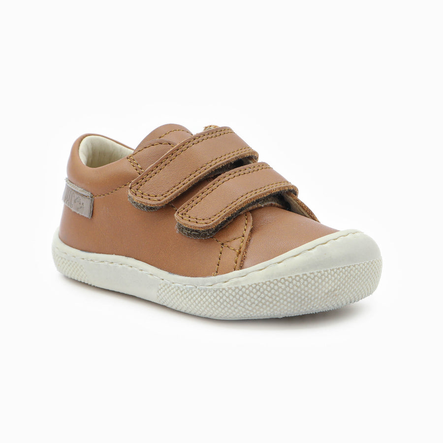 Naturino Barefoot Orec Low Velcros Bone Cognac