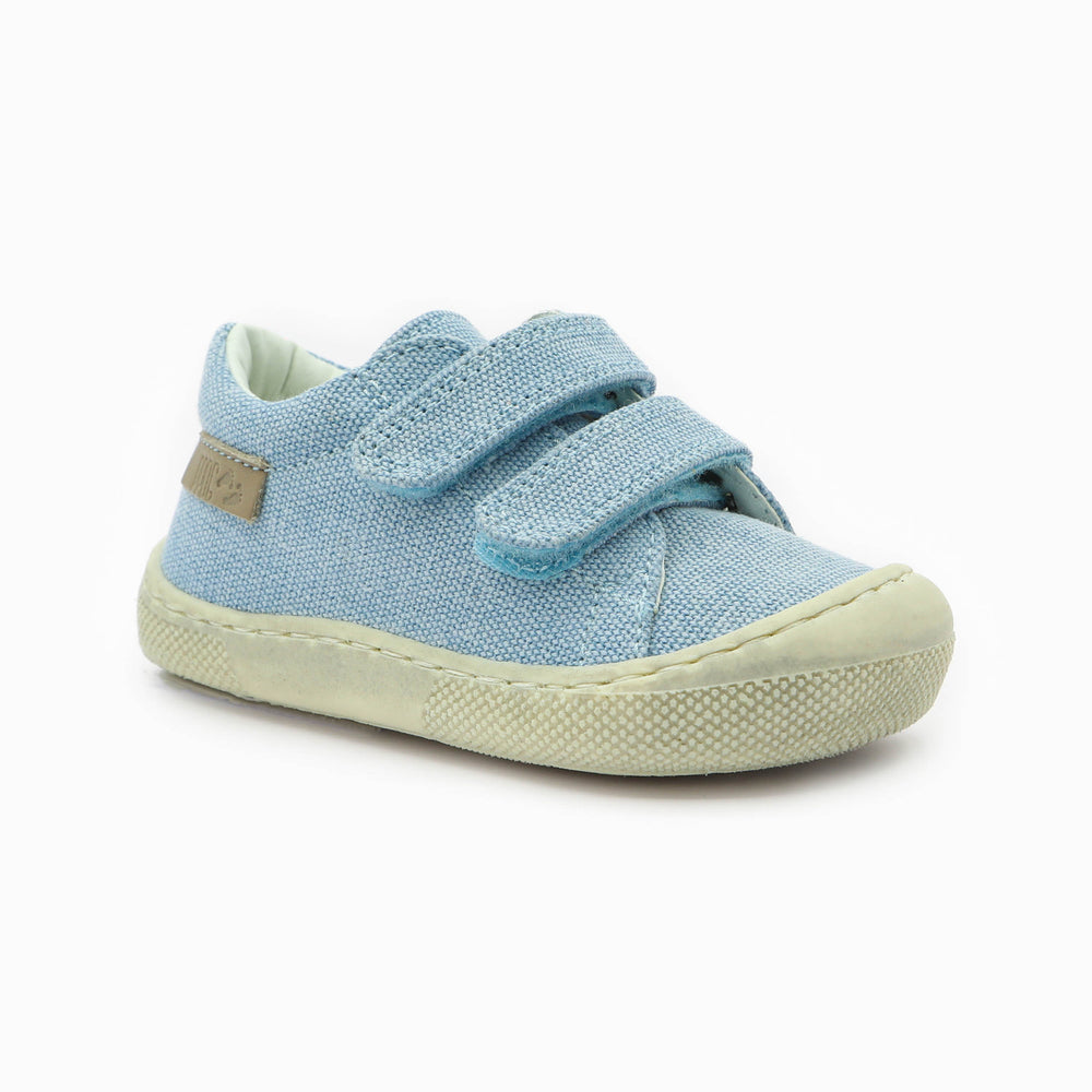 Naturino Barefoot Orec Low Velcros Canvas Celeste
