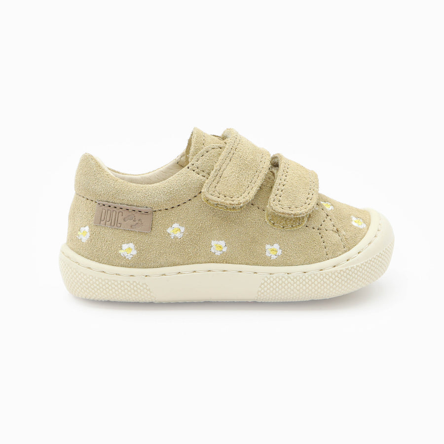 Naturino Barefoot Orec Low Velcros Daisies Sand
