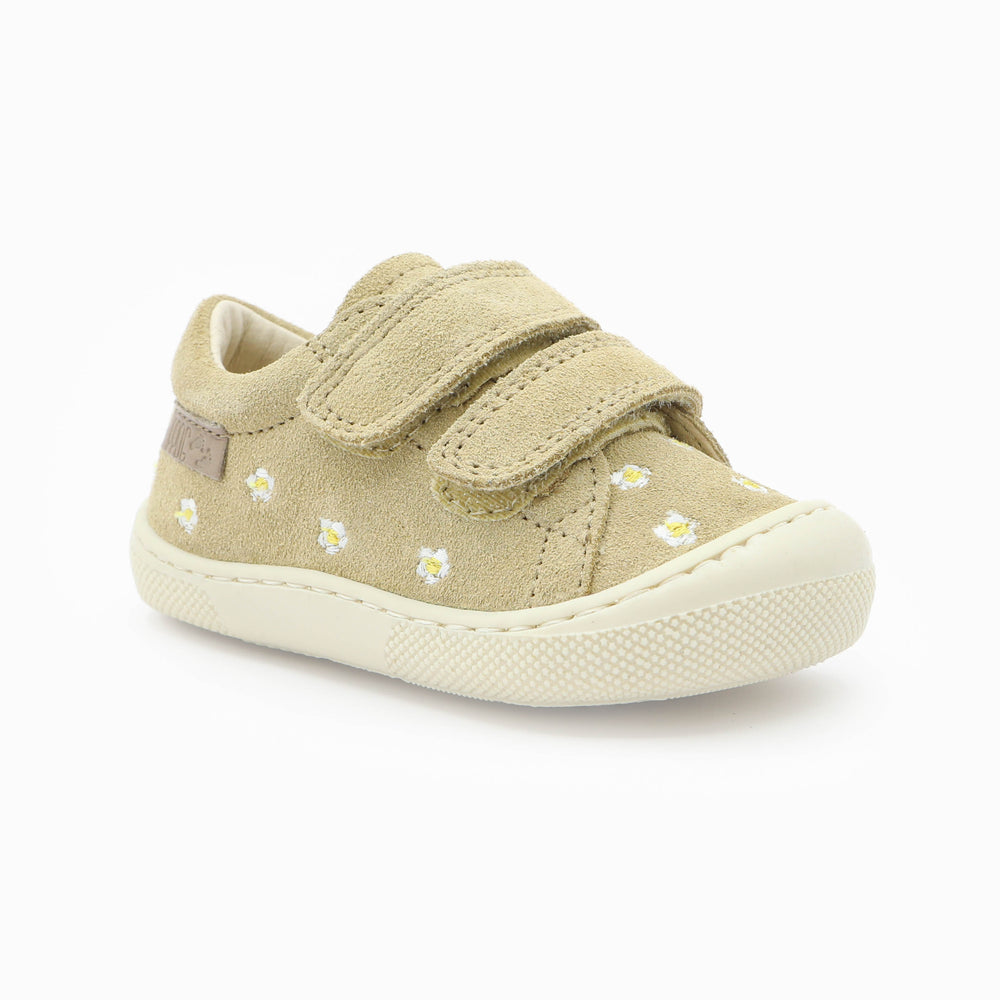 Naturino Barefoot Orec Low Velcros Daisies Sand