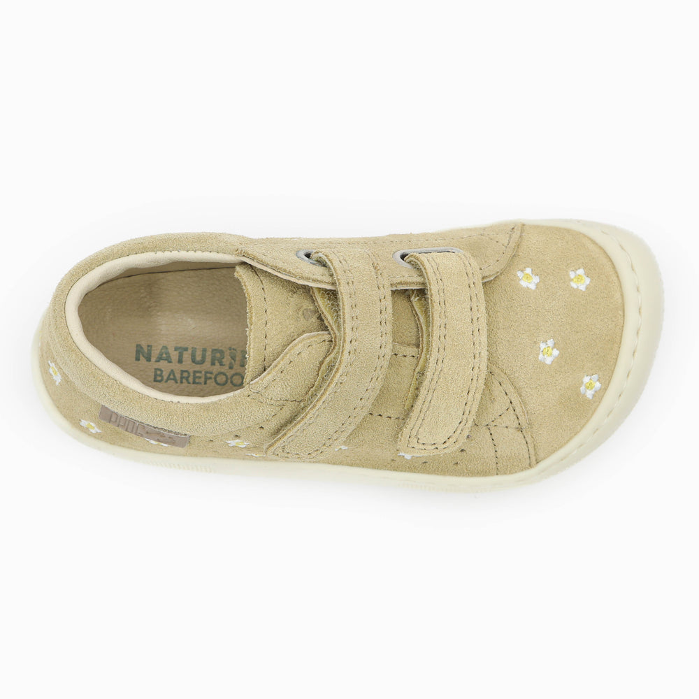 Naturino Barefoot Orec Low Velcros Daisies Sand