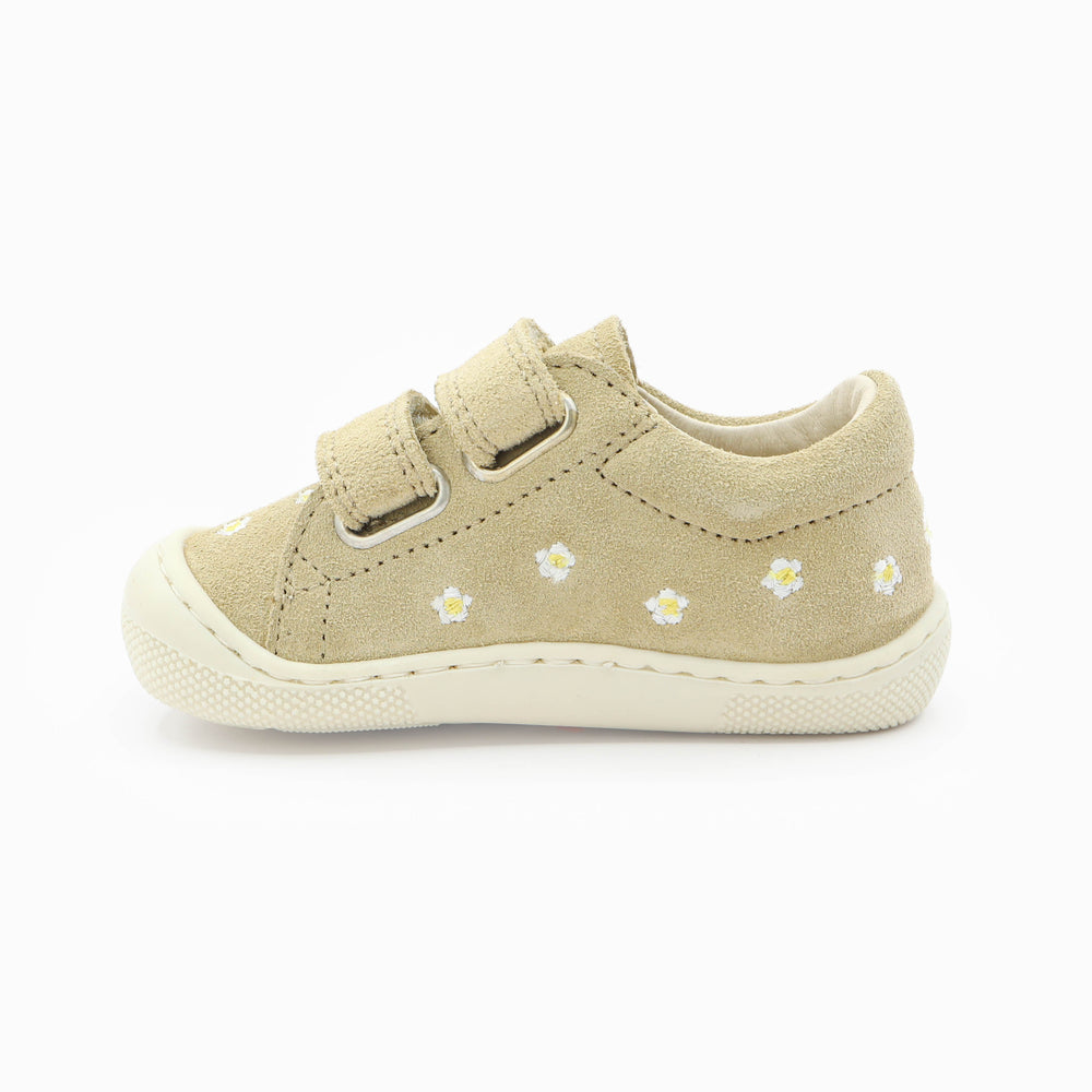 Naturino Barefoot Orec Low Velcros Daisies Sand