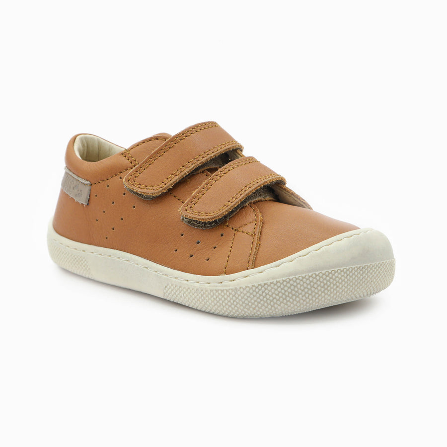 Naturino Barefoot Rabir Velcros Bone Cognac