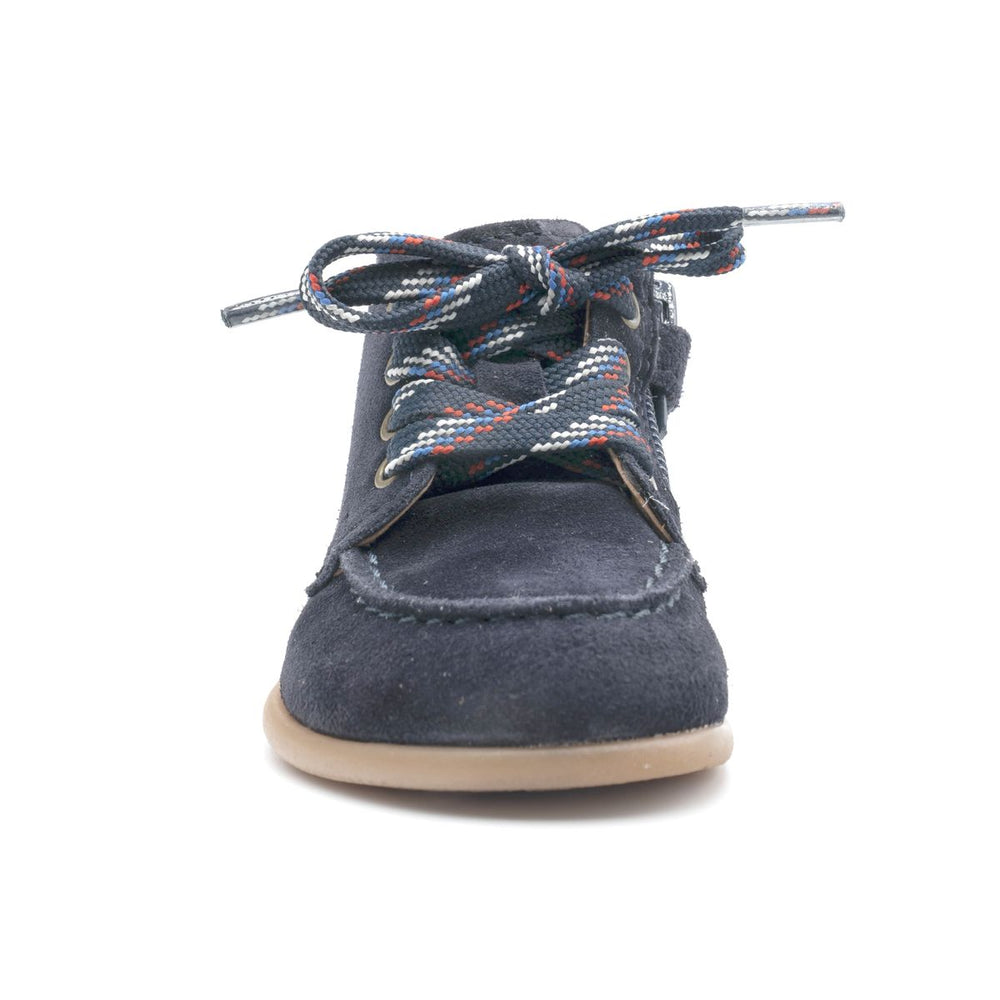 Babybotte barefoot Derbies Zip Velour Blue