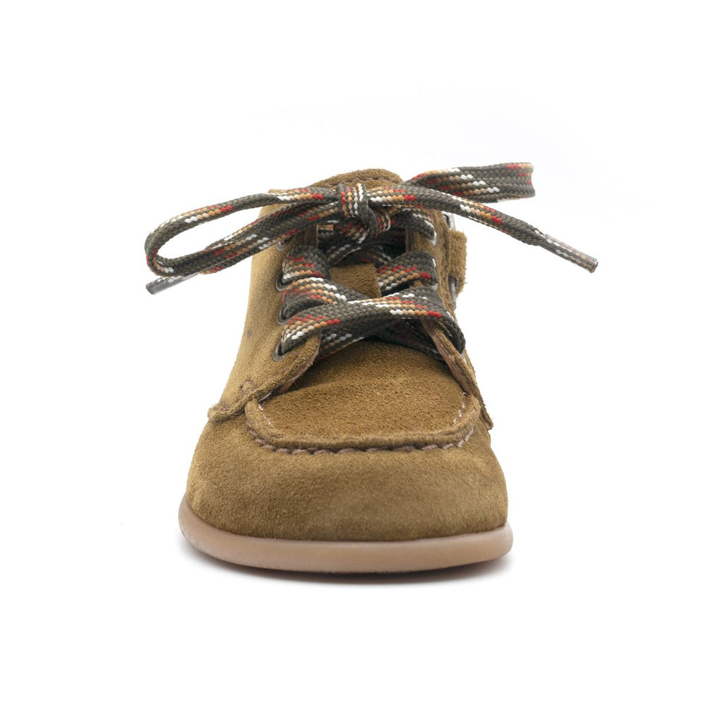 Babybotte barefoot Derbies Zip Velour Kaki
