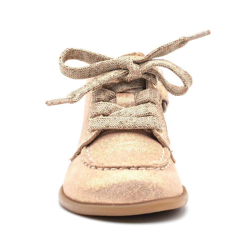 Babybotte barefoot Derbies Zip Confetti Rose Paillettes