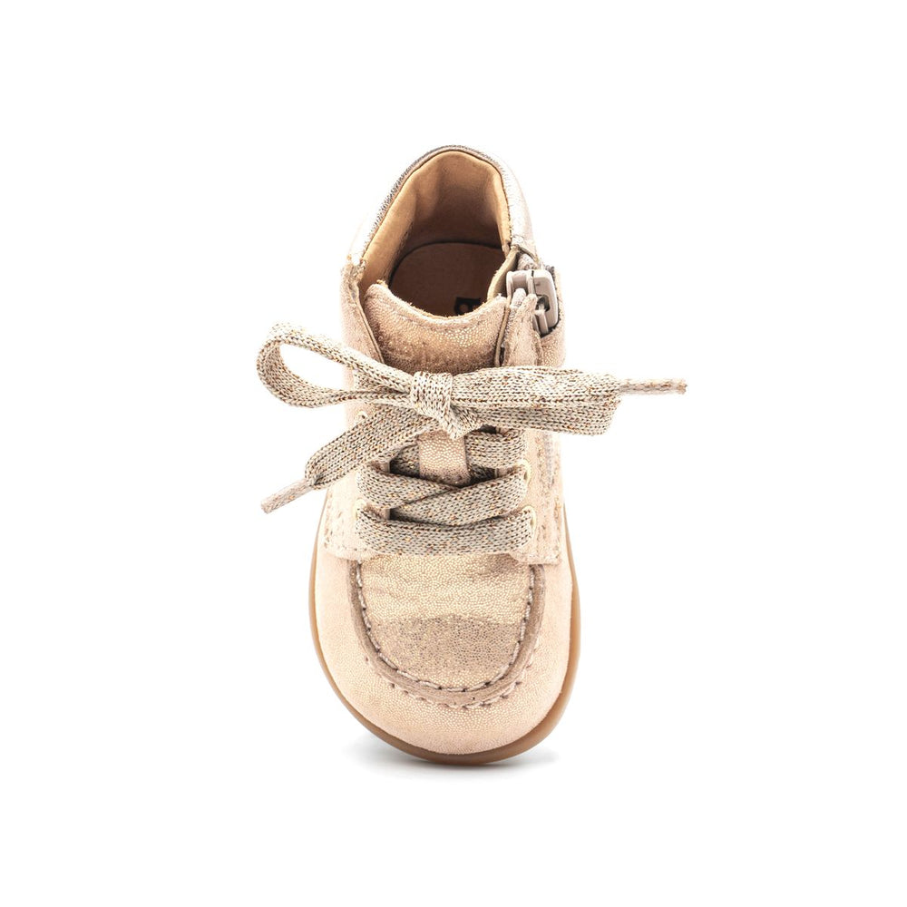 Babybotte barefoot Derbies Zip Confetti Rose Paillettes