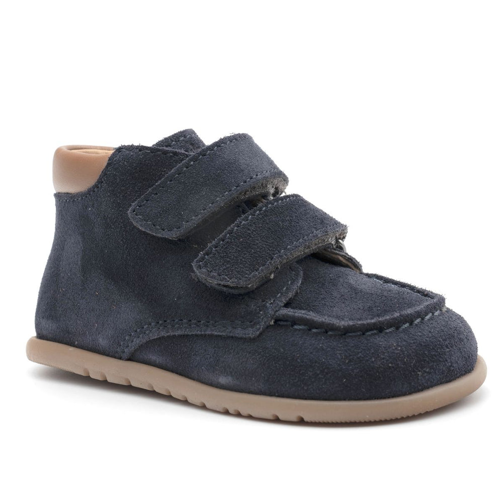 Babybotte barefoot Derbies Velcro Velour Blue