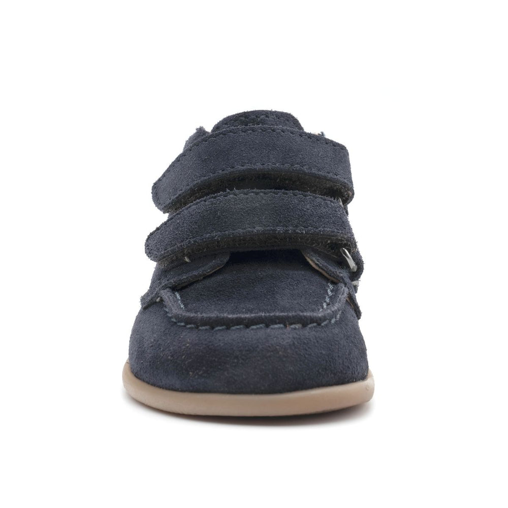Babybotte barefoot Derbies Velcro Velour Blue